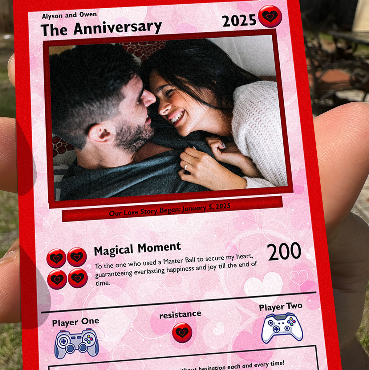 Construisez votre propre carte de couples / anniversaire