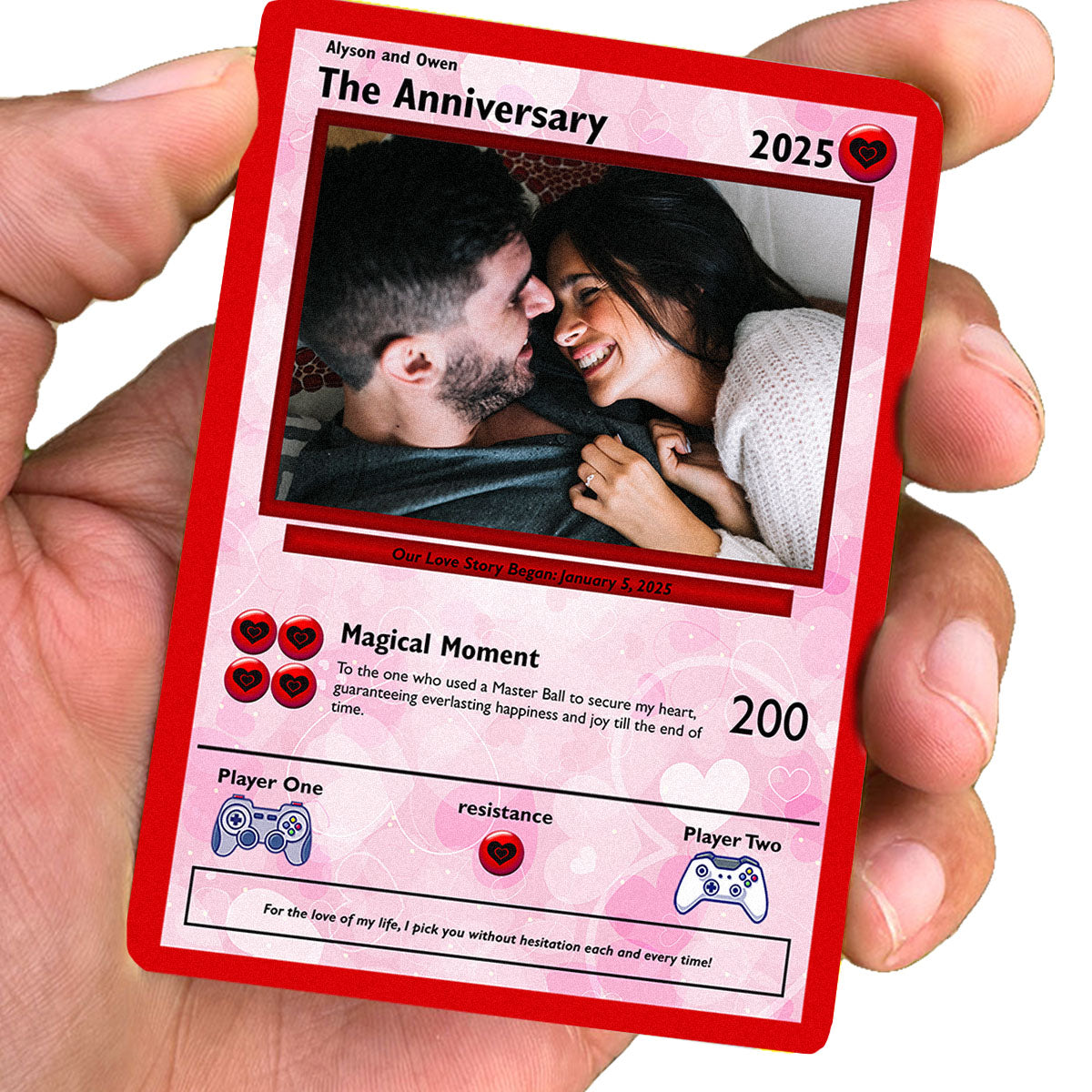 Construisez votre propre carte de couples / anniversaire