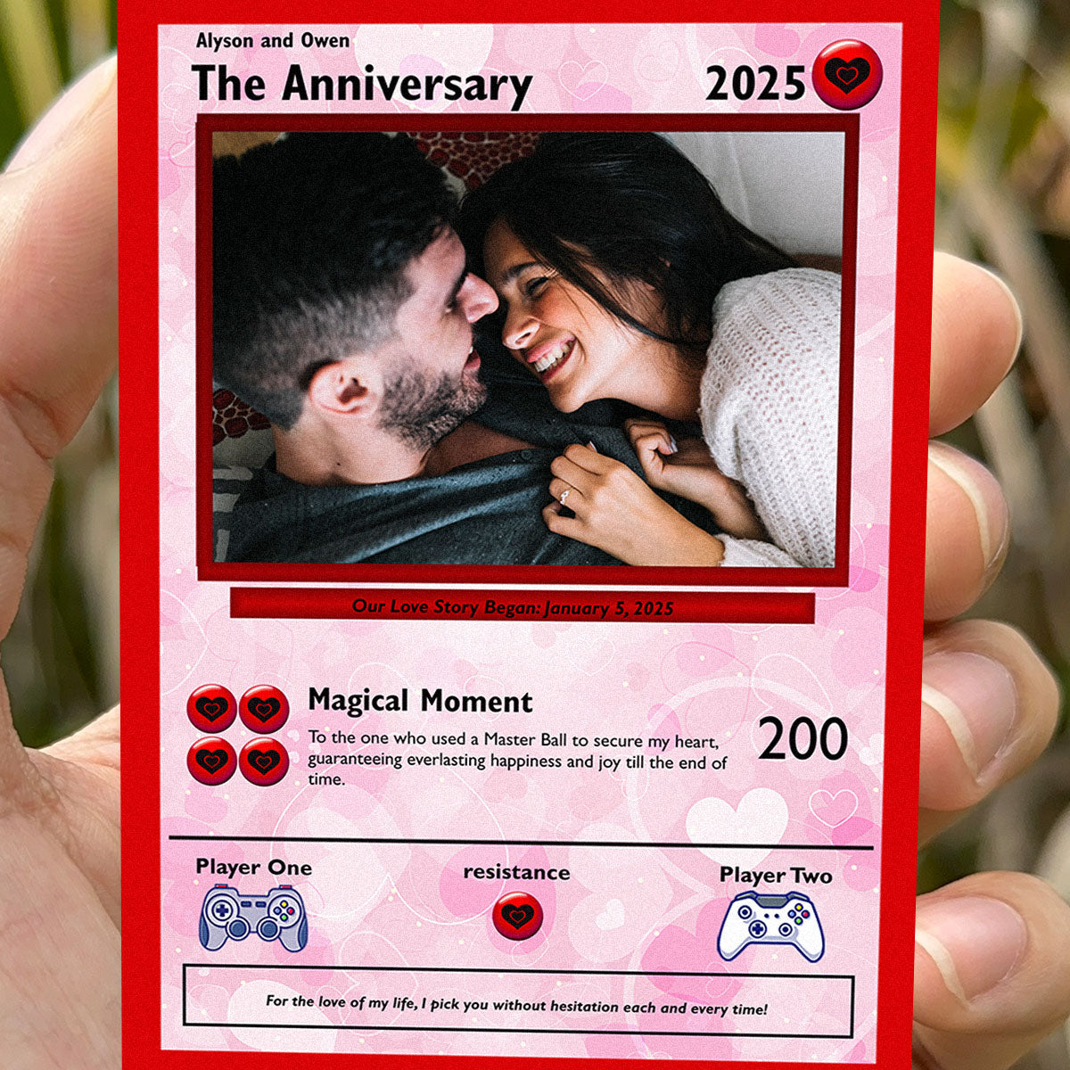 Construisez votre propre carte de couples / anniversaire