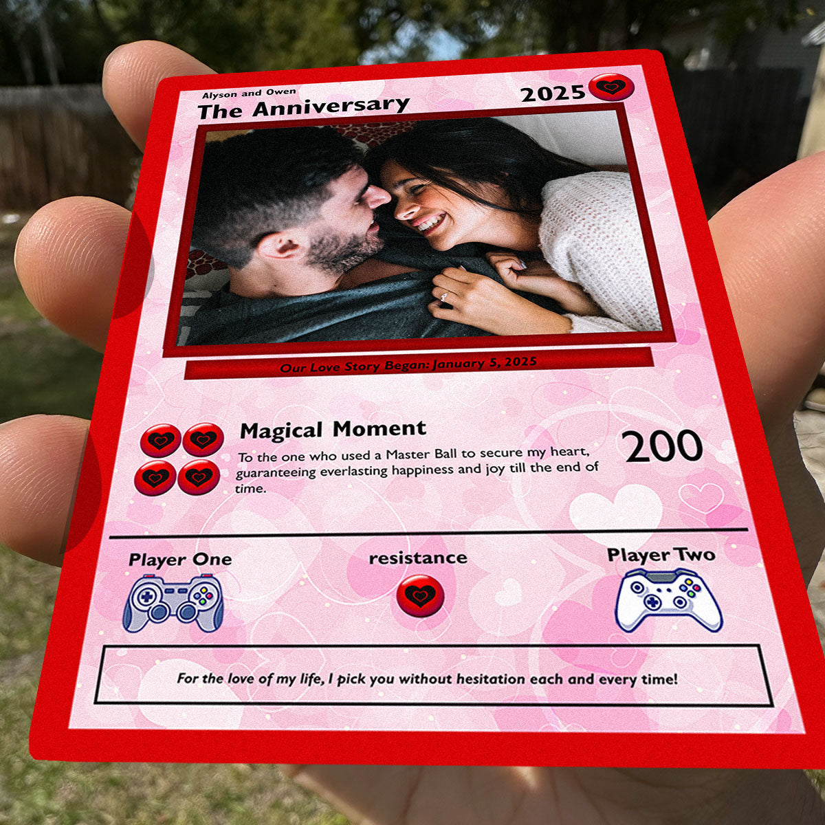 Construisez votre propre carte de couples / anniversaire