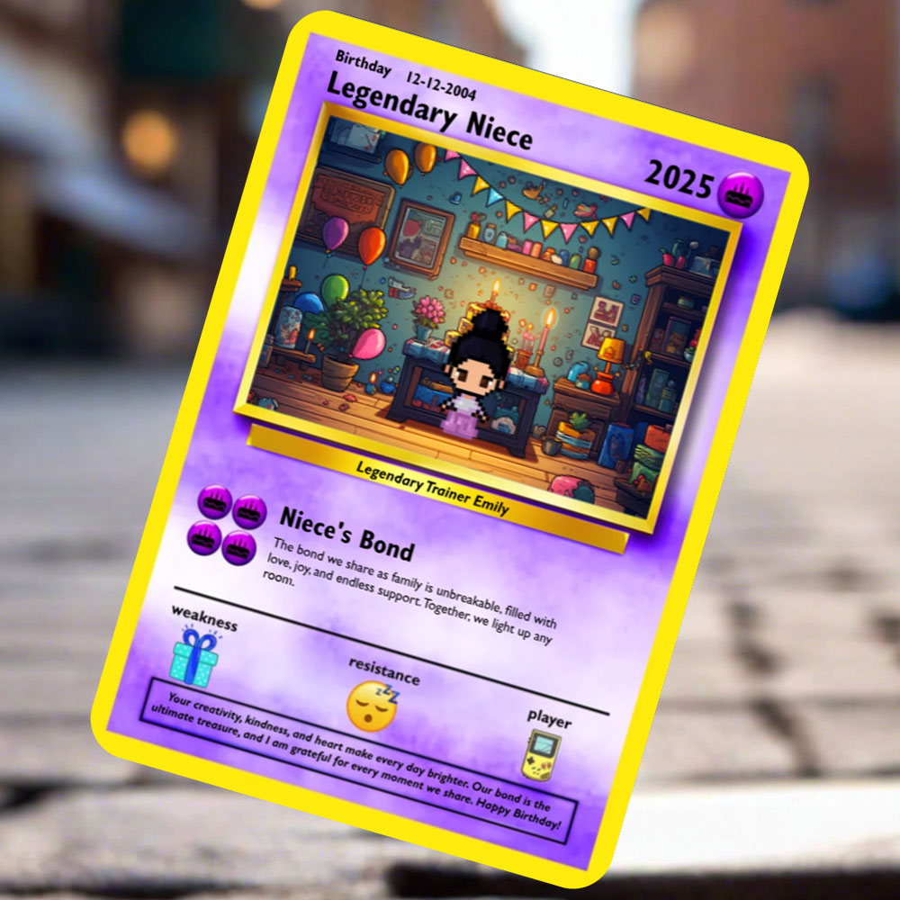 Construisez votre propre carte d'anniversaire de nièce