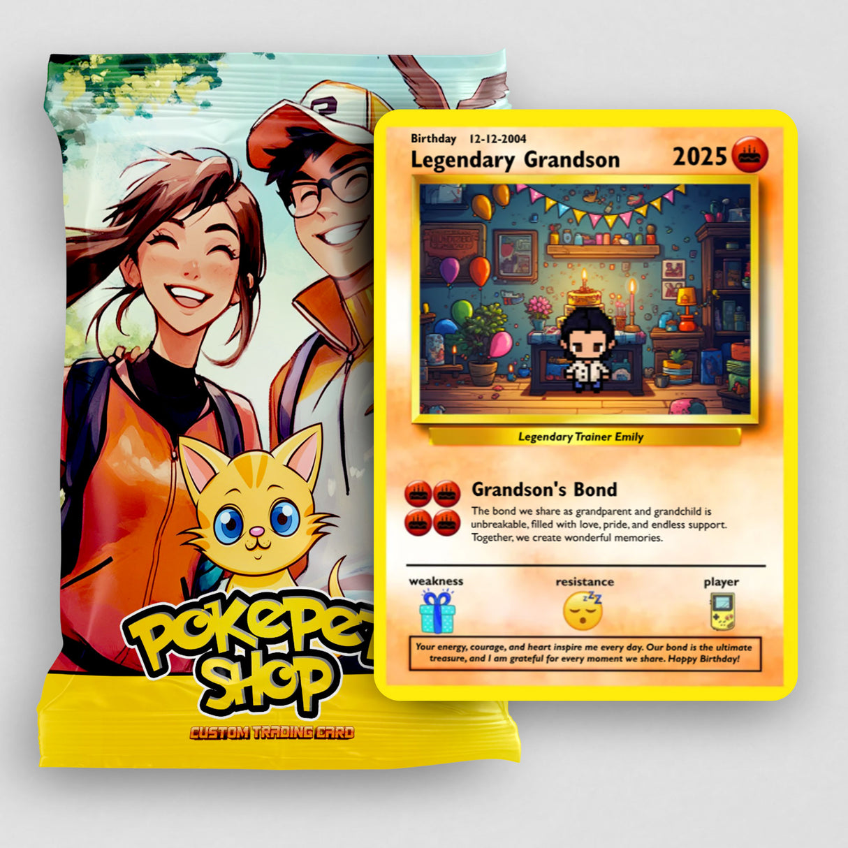 Construisez votre propre carte d'anniversaire de petit-fils