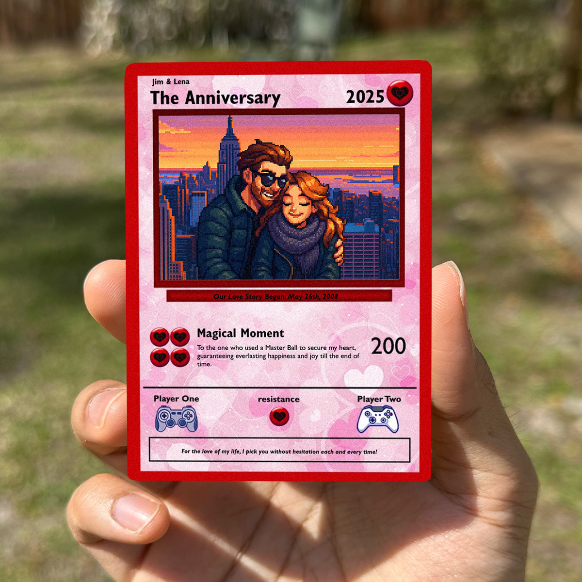 Construisez votre propre carte de couples / anniversaire