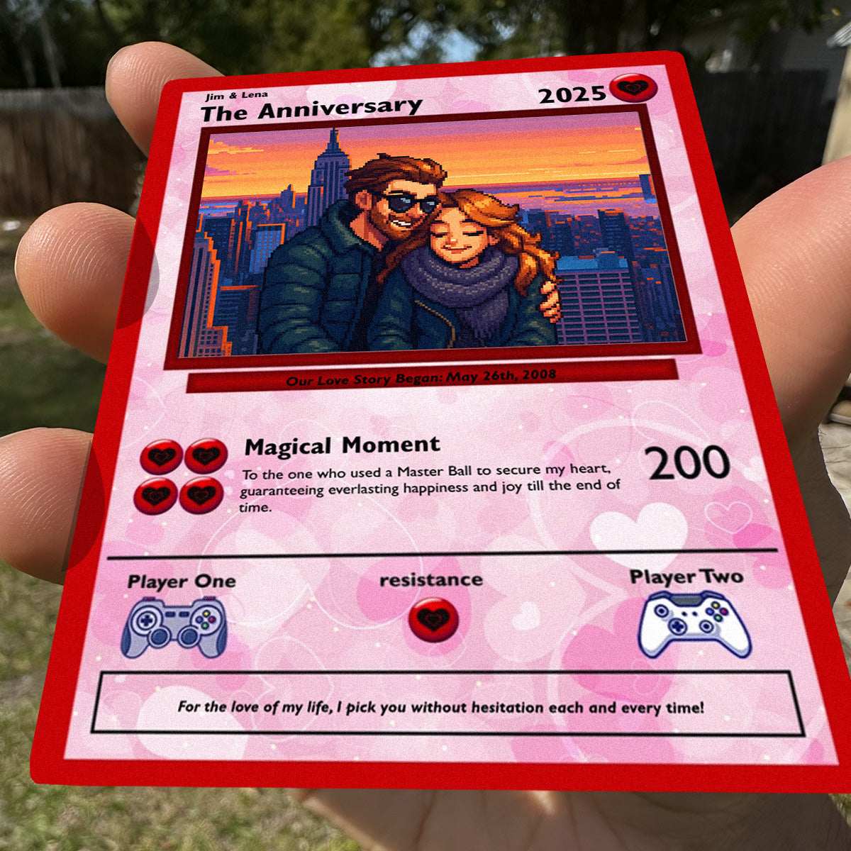 Construisez votre propre carte de couples / anniversaire