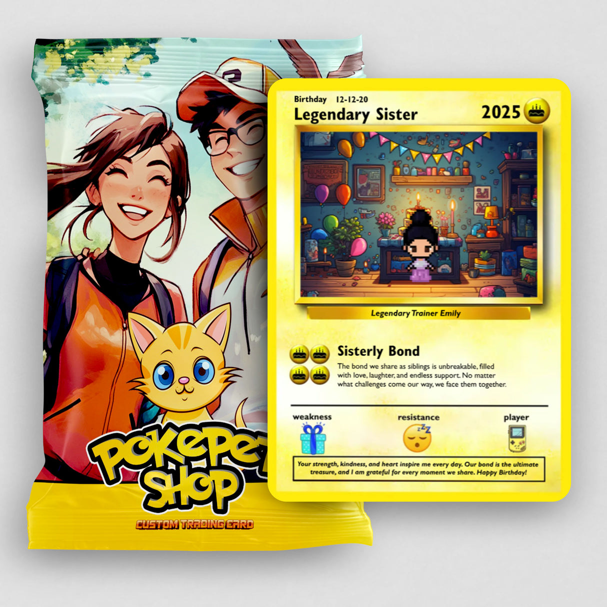 Construisez votre propre carte d'anniversaire de soeur